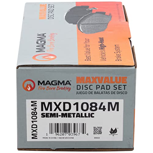 MAGMA MaxValue MXD1084M Semi-Metallic Brake Pads, Front