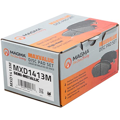 MAGMA MaxValue MXD1413M Semi-Metallic Brake Pads, Front