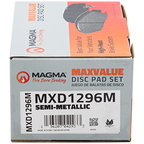 MAGMA MaxValue MXD1296M Semi-Metallic Brake Pads, Rear