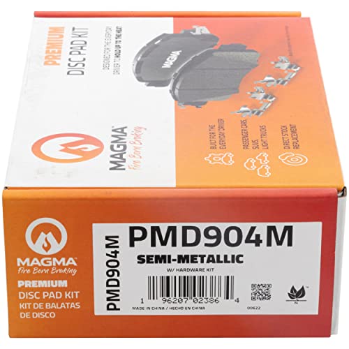 MAGMA Fire Born Braking Premium PMD904M Semi-Metallic Brake Pads, Front