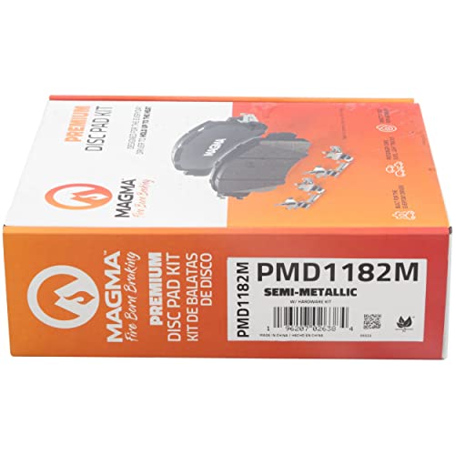 MAGMA Premium PMD1182M Semi-Metallic Brake Pads, Front