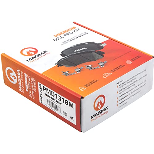 MAGMA Premium PMD1318M Semi-Metallic Brake Pads, Rear