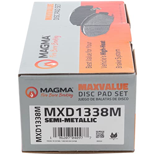 MAGMA MaxValue MXD1338M Semi-Metallic Brake Pads, Rear