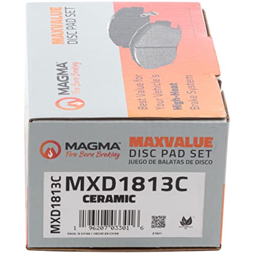 MAGMA Fire Born Braking MaxValue Ceramic Brake Pads MXD1813C, Rear