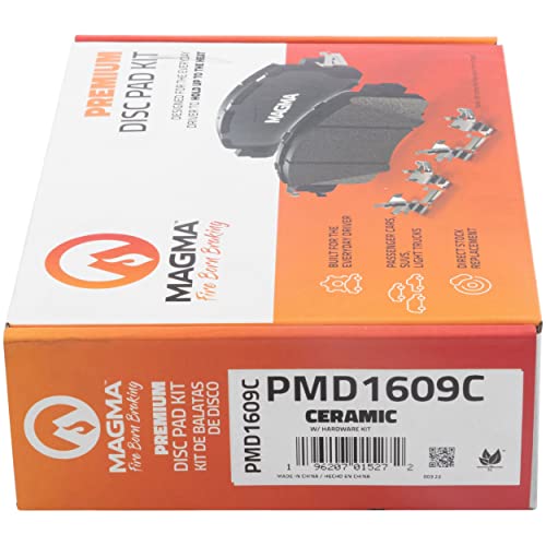 MAGMA Premium PMD1609C Ceramic Brake Pads, Front