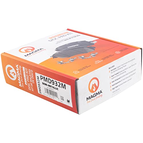 MAGMA Premium PMD932M Semi-Metallic Brake Pads, Rear