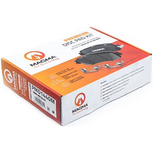 MAGMA Premium PMD1440M Semi-Metallic Brake Pads, Front
