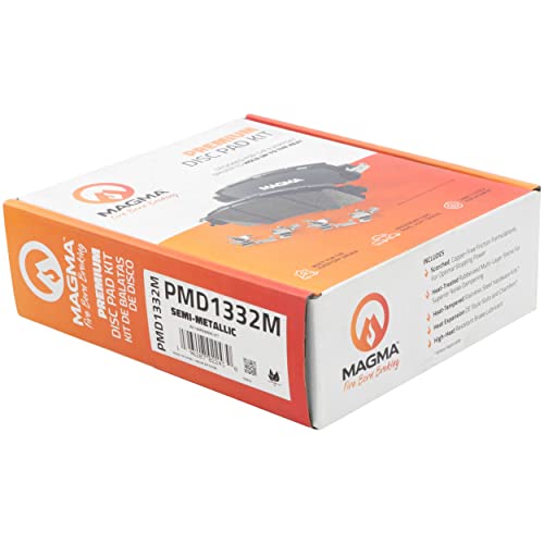 MAGMA Premium PMD1332M Semi-Metallic Brake Pads, Front