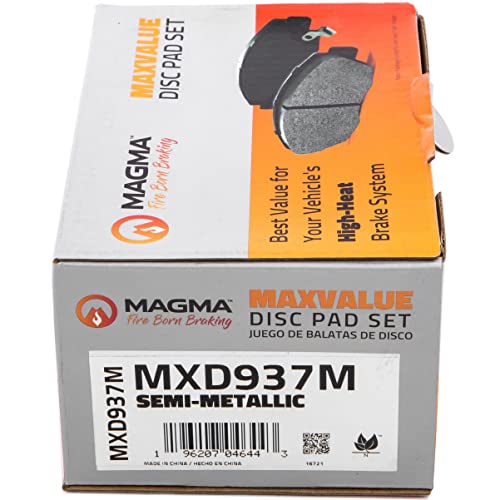 MAGMA MaxValue MXD937M Semi-Metallic Brake Pads, Front