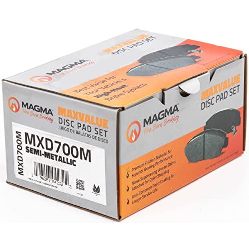 MAGMA MaxValue MXD700M Semi-Metallic Brake Pads, Front