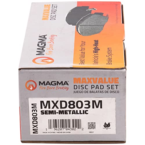 MAGMA MaxValue MXD803M Semi-Metallic Brake Pads, Front