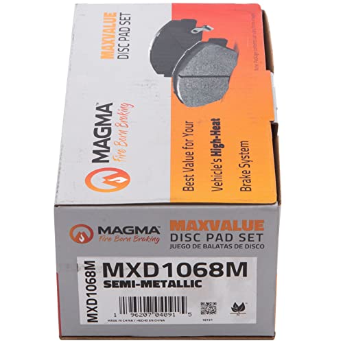 MAGMA MaxValue MXD1068M Semi-Metallic Brake Pads, Rear
