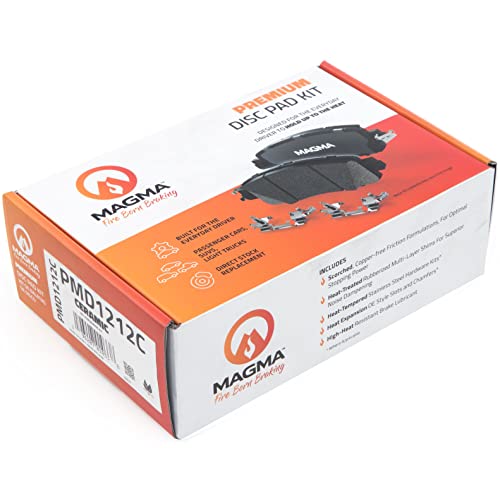 MAGMA Premium PMD1212C Ceramic Brake Pads, Rear