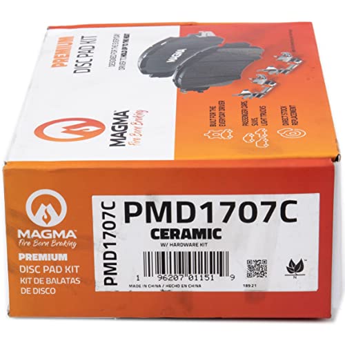 MAGMA Premium PMD1707C Ceramic Brake Pads, Rear