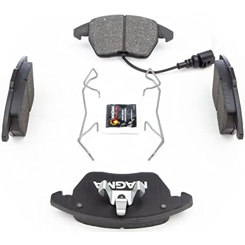 MAGMA Premium PMD1107M Semi-Metallic Brake Pads, Front