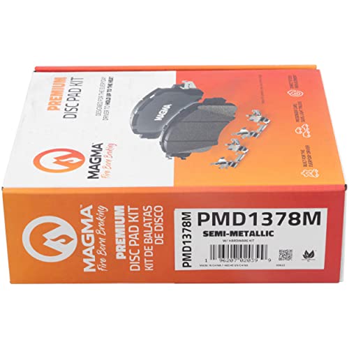 MAGMA Premium PMD1378M Semi-Metallic Brake Pads, Front