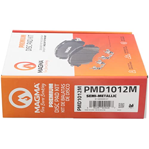 MAGMA Premium PMD1012M Semi-Metallic Brake Pads, Rear