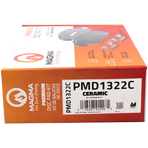 MAGMA Premium PMD1322C Ceramic Brake Pads, Front