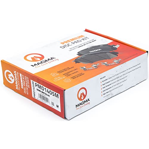 MAGMA Premium PMD1405M Semi-Metallic Brake Pads, Front