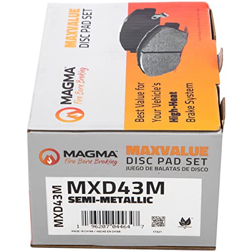 MAGMA MaxValue MXD43M Semi-Metallic Brake Pads, Front
