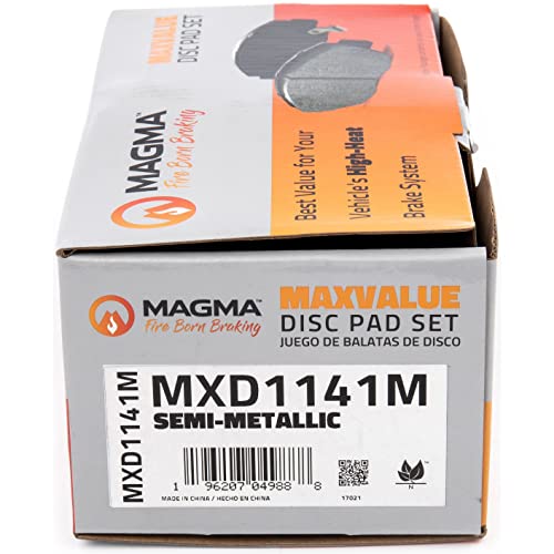 MAGMA MaxValue MXD1141M Semi-Metallic Brake Pads, Front