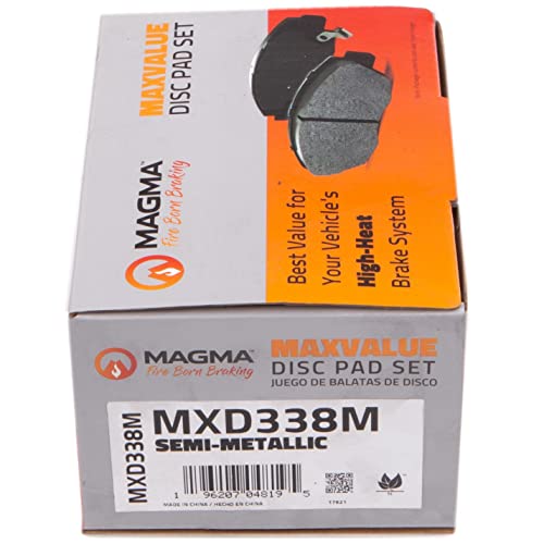 MAGMA MaxValue MXD338M Semi-Metallic Brake Pads, Front