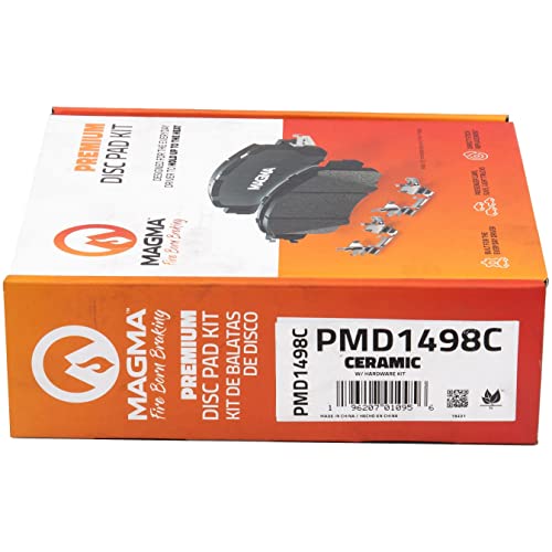MAGMA Premium PMD1498C Ceramic Brake Pads, Rear