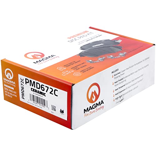 MAGMA Premium PMD672C Ceramic Brake Pads, Rear