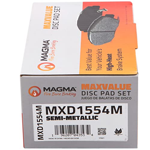 MAGMA MaxValue MXD1554M Semi-Metallic Brake Pads, Rear