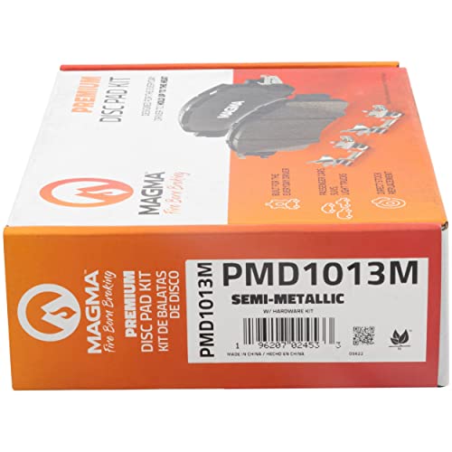 MAGMA Premium PMD1013M Semi-Metallic Brake Pads, Front