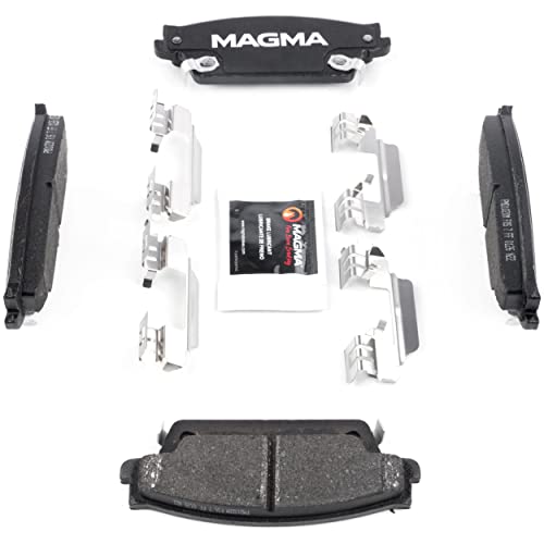 MAGMA Premium PMD1020M Semi-Metallic Brake Pads, Rear