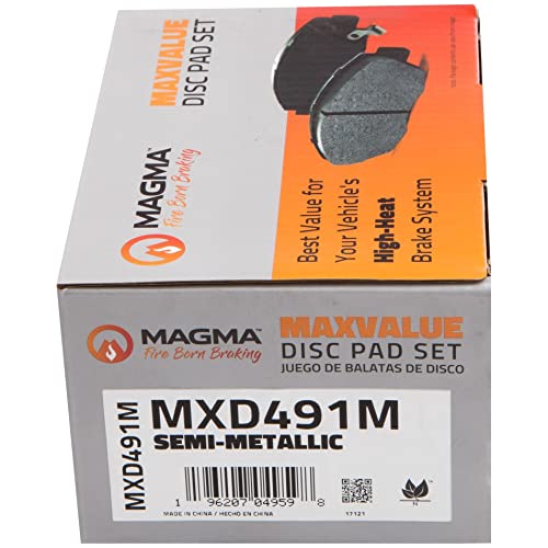 MAGMA MaxValue MXD491M Semi-Metallic Brake Pads, Rear