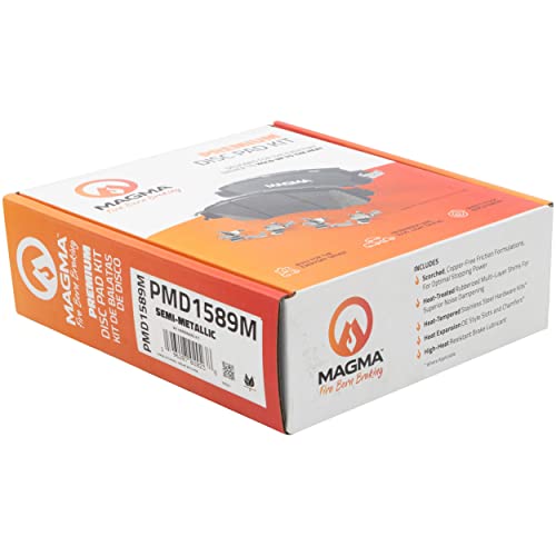 MAGMA Premium PMD1589M Semi-Metallic Brake Pads, Front