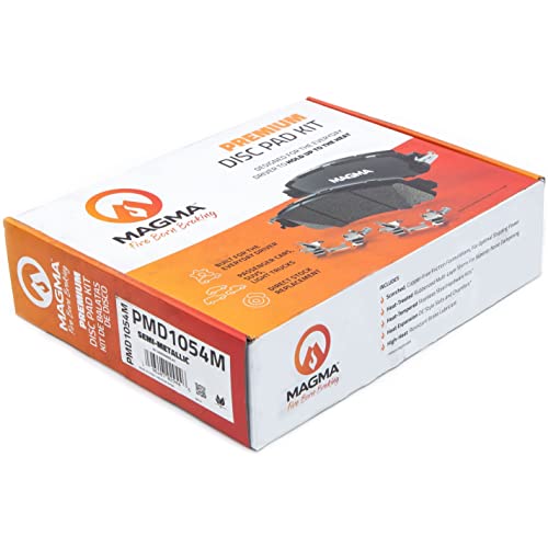 MAGMA Premium PMD1054M Semi-Metallic Brake Pads, Front