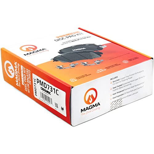 MAGMA Premium PMD731C Ceramic Brake Pads, Front
