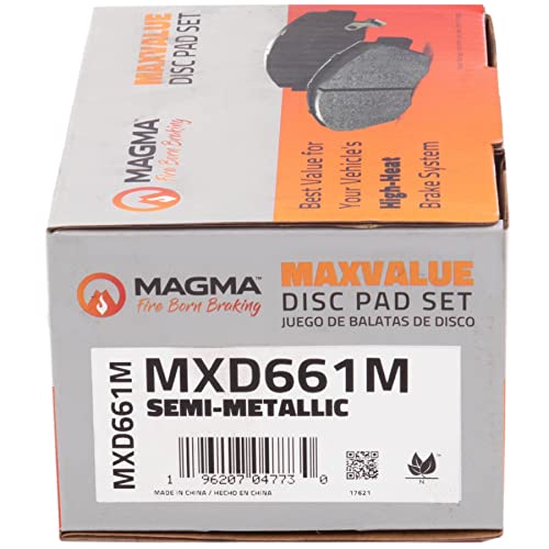 MAGMA MaxValue MXD661M Semi-Metallic Brake Pads, Rear