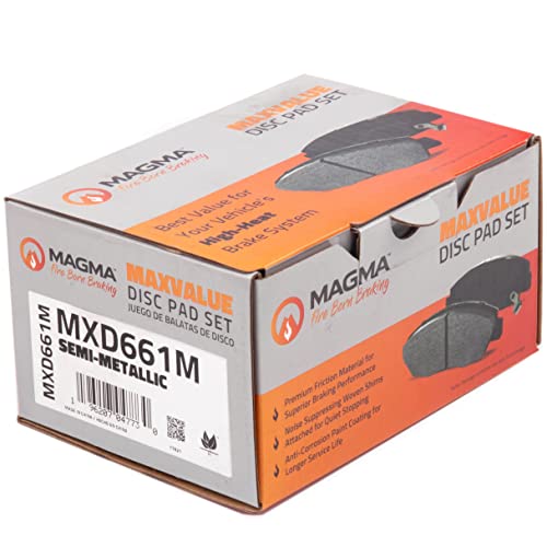 MAGMA MaxValue MXD661M Semi-Metallic Brake Pads, Rear