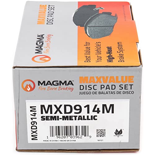 MAGMA MaxValue MXD914M Semi-Metallic Brake Pads, Front