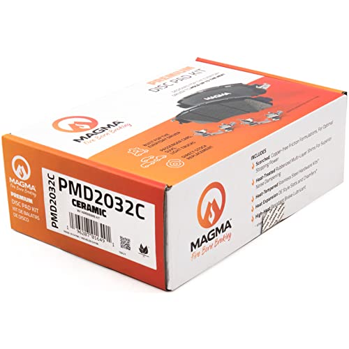 MAGMA Premium PMD2032C Ceramic Brake Pads, Rear