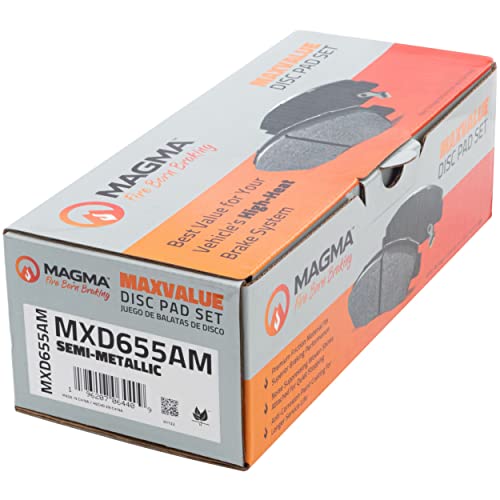 MAGMA MaxValue MXD655AM Semi-Metallic Brake Pads, Front