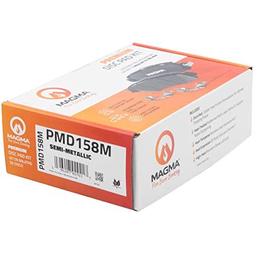 MAGMA Premium PMD158M Semi-Metallic Brake Pads, Front