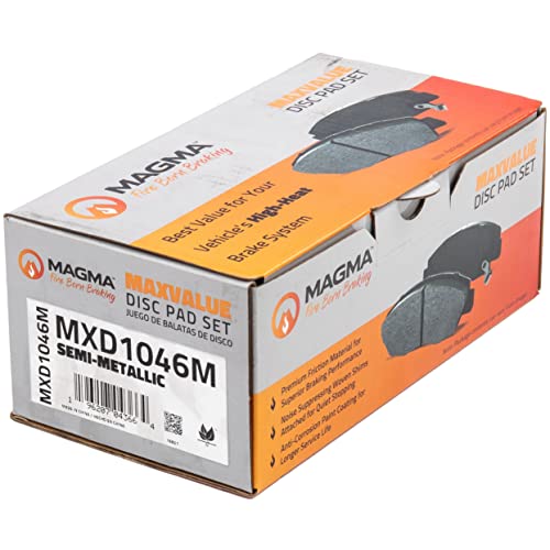MAGMA MaxValue MXD1046M Semi-Metallic Brake Pads, Rear