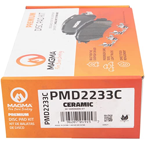 MAGMA Premium PMD2233C Ceramic Brake Pads, Rear