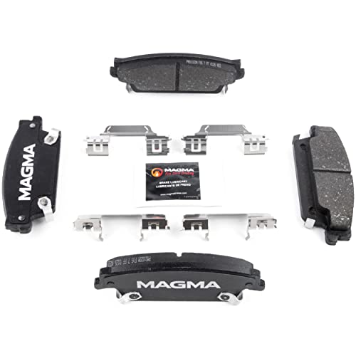 MAGMA Premium PMD1020M Semi-Metallic Brake Pads, Rear