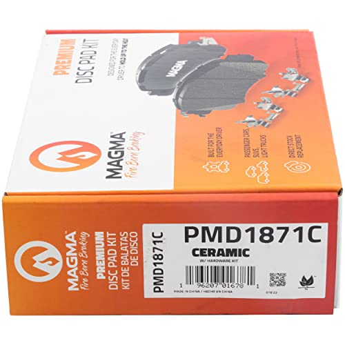 MAGMA Premium PMD1871C Ceramic Brake Pads, Front