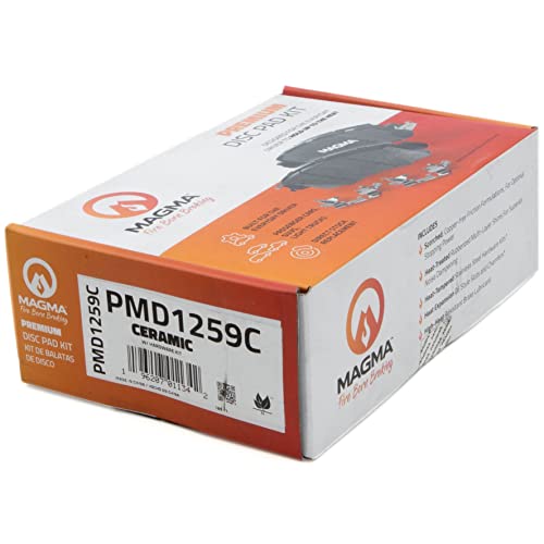 MAGMA Premium PMD1259C Ceramic Brake Pads, Rear