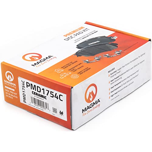 MAGMA Premium PMD1754C Ceramic Brake Pads, Rear