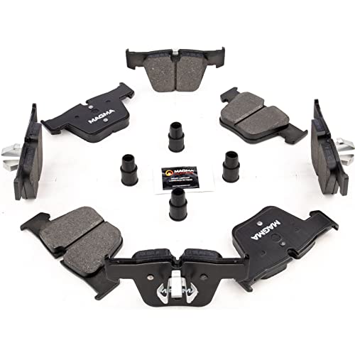 MAGMA Premium PMD1289M Semi-Metallic Brake Pads, Front