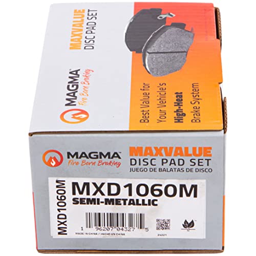 MAGMA MaxValue MXD1060M Semi-Metallic Brake Pads, Rear