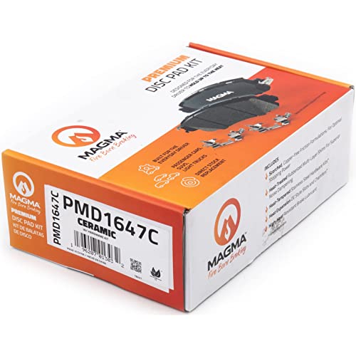 MAGMA Premium PMD1647C Ceramic Brake Pads, Rear
